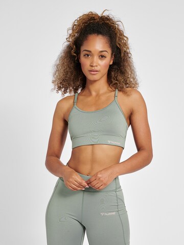Hummel Бюстье Спортивный бюстгальтер в Зеленый: спереди