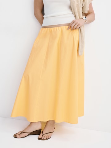 MANGO - Falda 'NEWCRETA' en amarillo