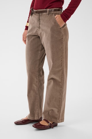 évasé Pantalon 'CRBrady' Cream en marron : devant