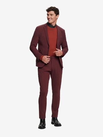 ESPRIT Slimfit Chino hlače | rdeča barva