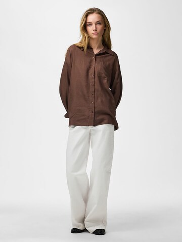 Chemisier 'PCPia' PIECES en marron