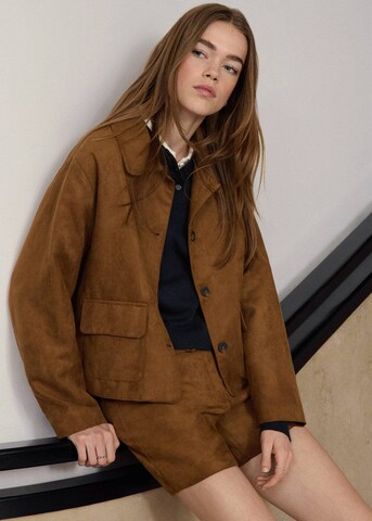 MANGO TEEN Regular Shorts in Braun