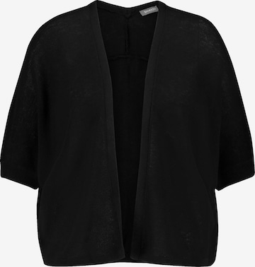 SAMOON Knit cardigan in Black: front