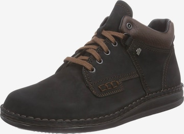 Finn Comfort Lace-Up Ankle Boots in Brown: front