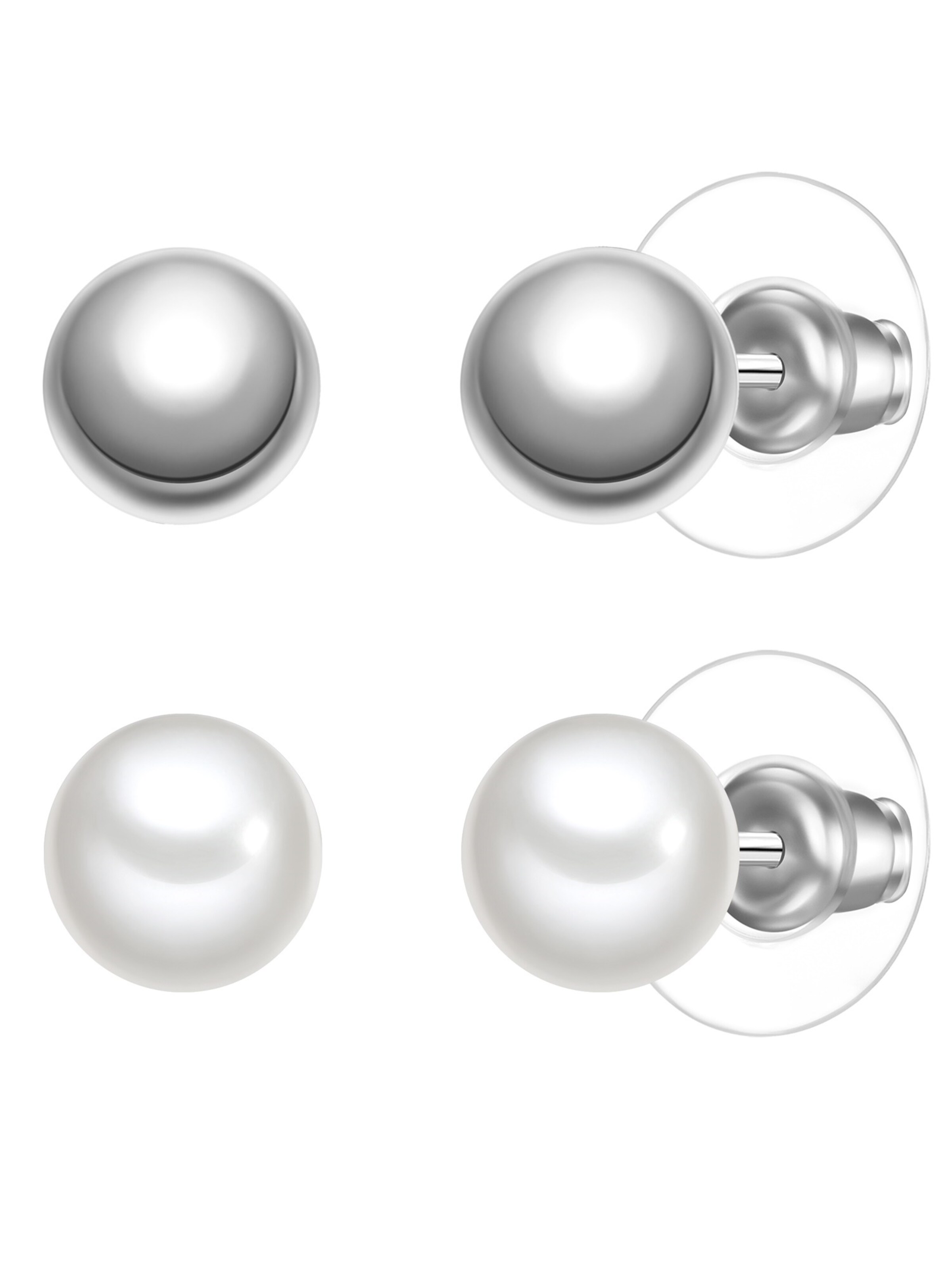 Yokoamii Ohrringe in Weiß: Vorderseite