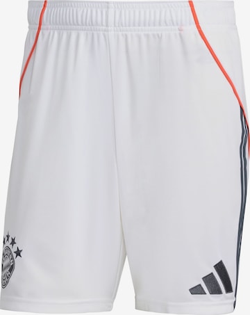 balta ADIDAS PERFORMANCE Standartinis Sportinės kelnės 'FC Bayern 25/26 Away': priekis