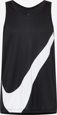 Tricou funcțional 'Crossover' de la NIKE pe negru: față