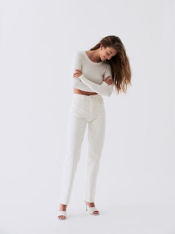 RÆRE by Lorena Rae regular Jeans 'Cleo Tall' i hvid