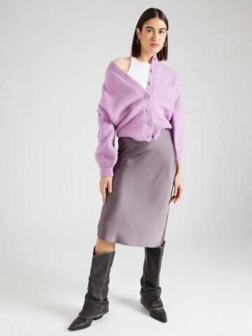 Cardigan 'Sequin Detail Button Up Cardigan' Warehouse en violet