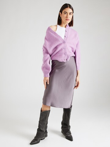 Warehouse Knit cardigan 'Sequin Detail Button Up Cardigan' in Purple