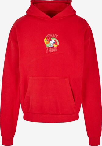 Sweat-shirt 'Peanuts - Sweet thing' Merchcode en rouge : devant