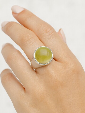 COLLEZIONE ALESSANDRO Ring 'Olive' in Green: front