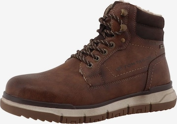 TOM TAILOR Šněrovací boty – červená: přední strana