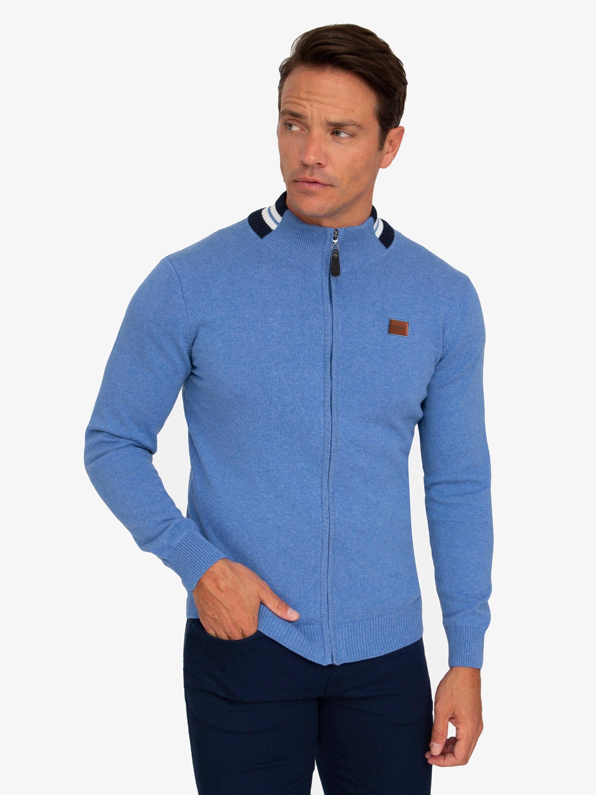 Jacey Quinn Πλεκτή ζακέτα σε μπλε