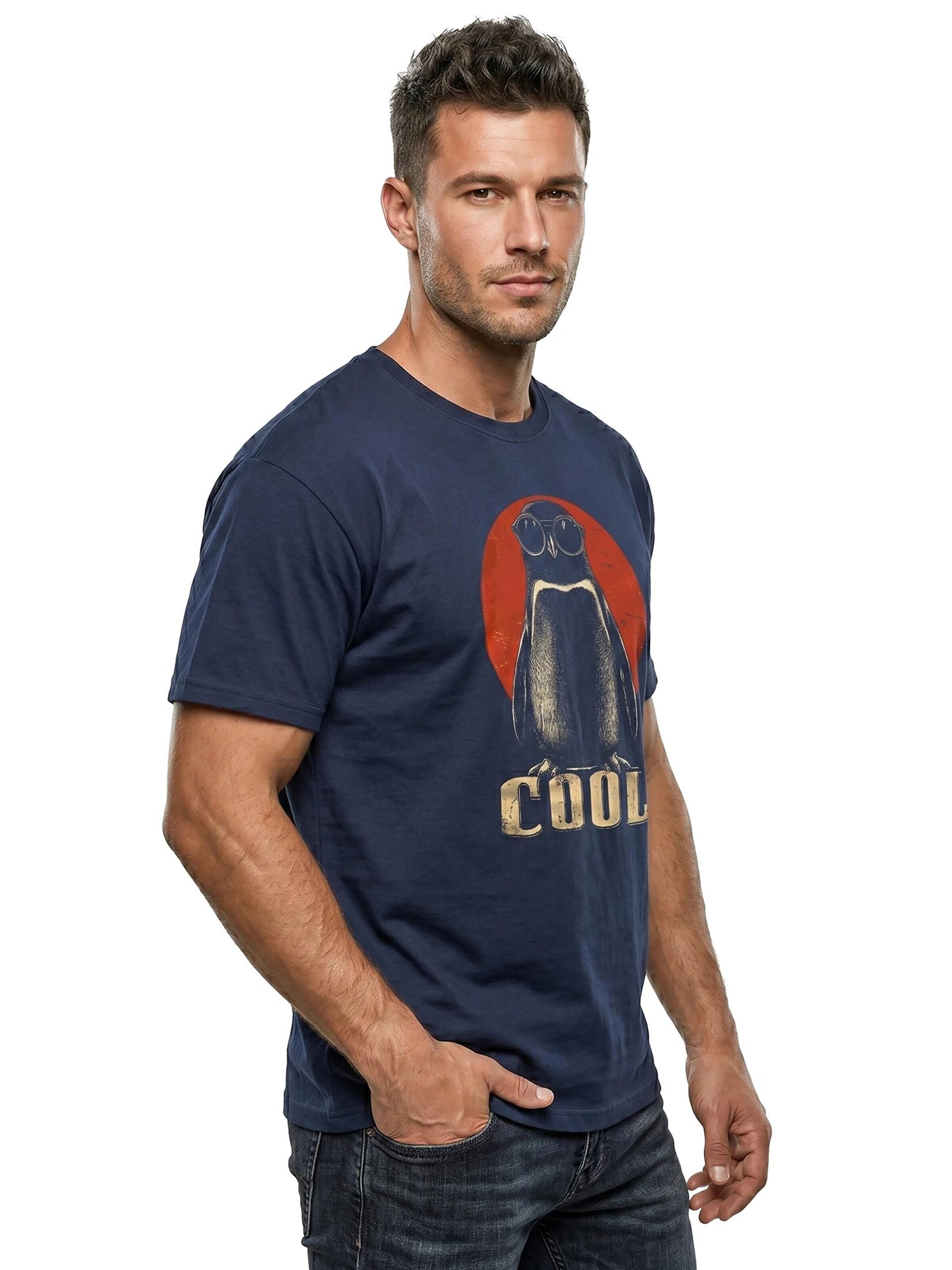 MAKAYA Shirt 'Pinguin' in Blue