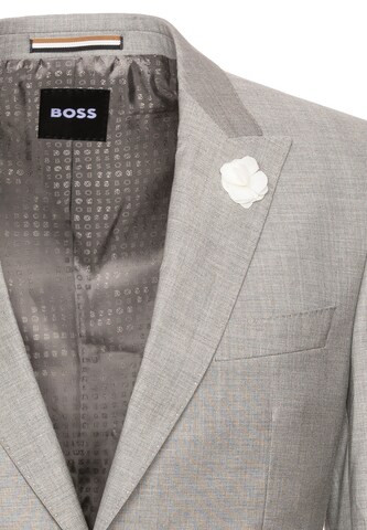 BOSS Comfort fit Suit Jacket 'H-Huge-Peak-253' in Grey