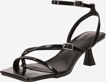 Flip-flops 'Iris' de la TOPSHOP pe negru: față