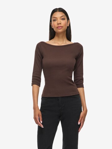 T-shirt 'NMMaya' Noisy may en marron : devant