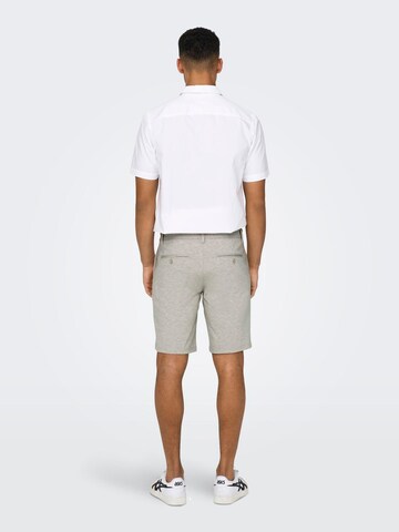 Only & Sons - Regular Calças chino 'Mark' em cinzento