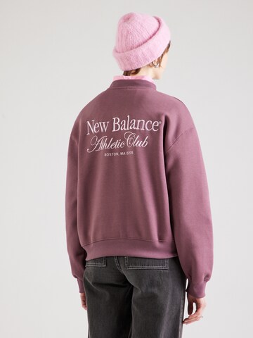 new balance Sweatshirt 'Athletics Club' in Lila: voorkant