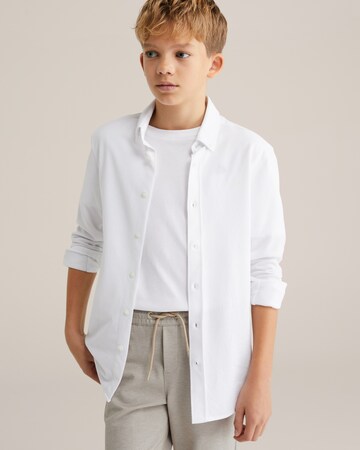 WE Fashion Regular fit Риза в бяло: отпред