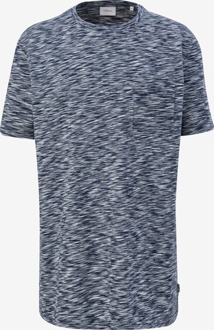 s.Oliver Men Tall Sizes Shirt in Blue: front