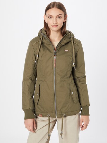 Ragwear Winter Parka 'Danka' in Green: front
