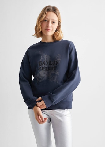 MANGO TEEN Sweatshirt 'Bold' in Blue: front