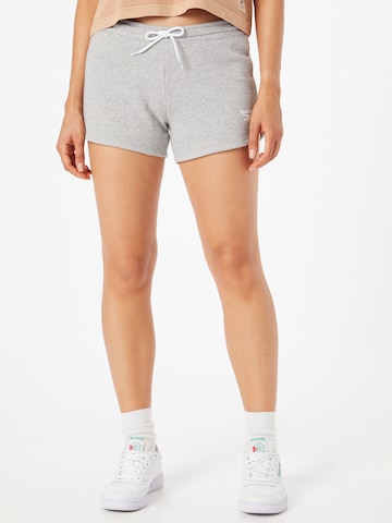 Reebok Regular Workout Pants in Grey: front