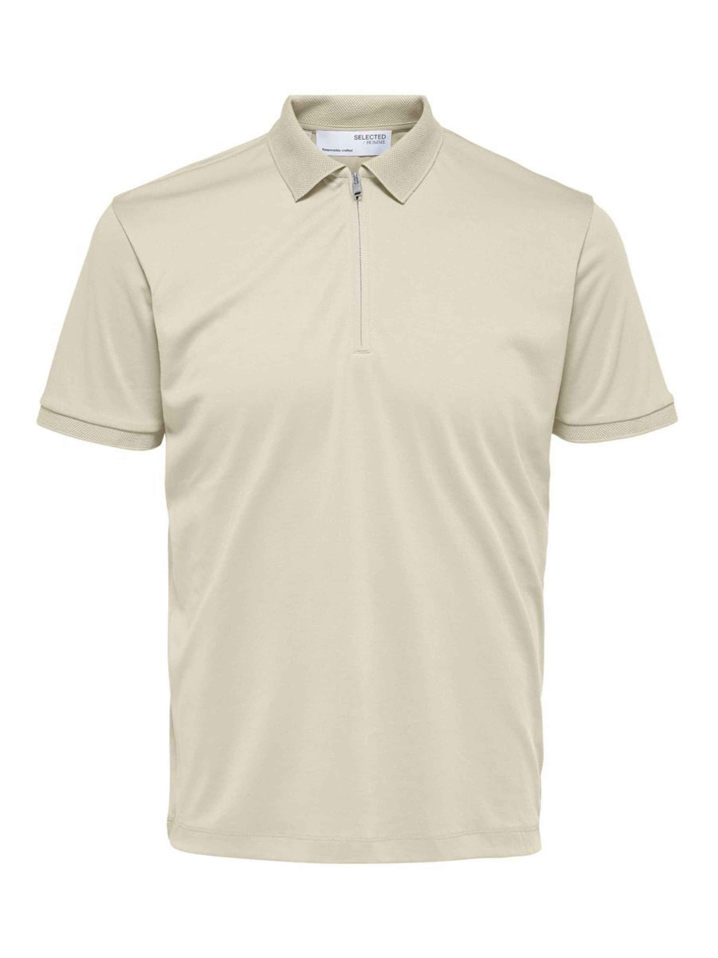 SELECTED Shirt 'Fave' in Beige: front