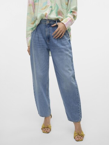 VERO MODA Loose fit Pleat-front jeans 'Etna' in Blue