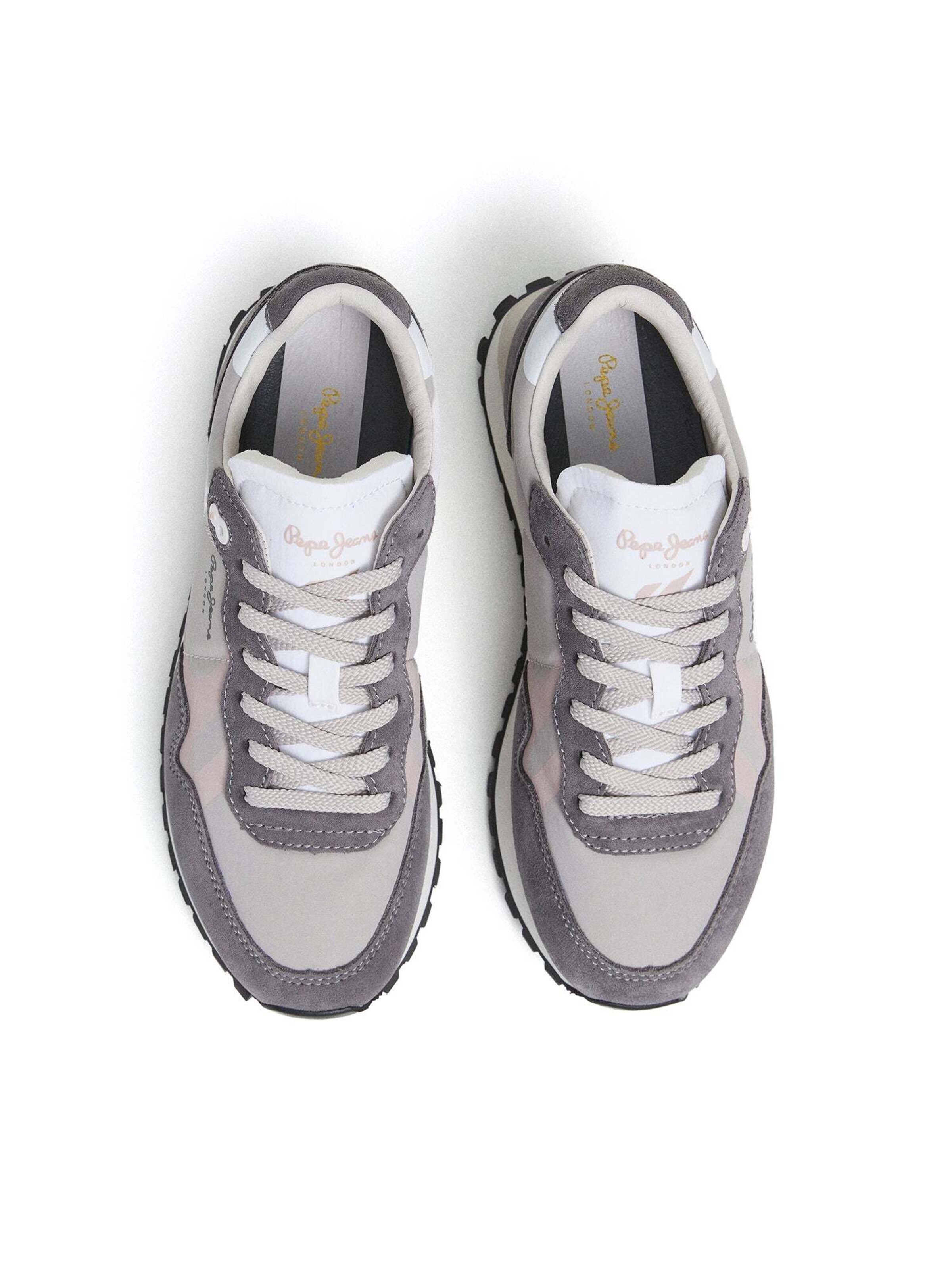 Pepe Jeans Sneakers laag 'BRIT-ON PRINT' in Grijs