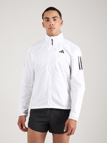 ADIDAS PERFORMANCE Athletic Jacket 'Own The Run' in White: front