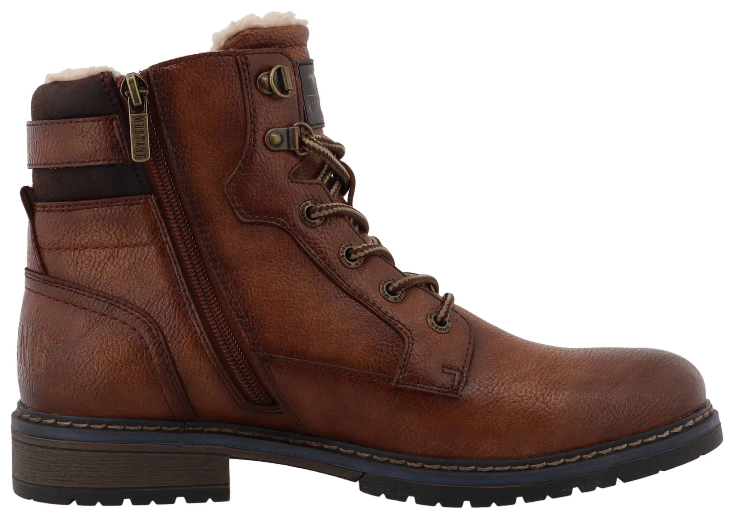 Bottines à lacets MUSTANG en marron