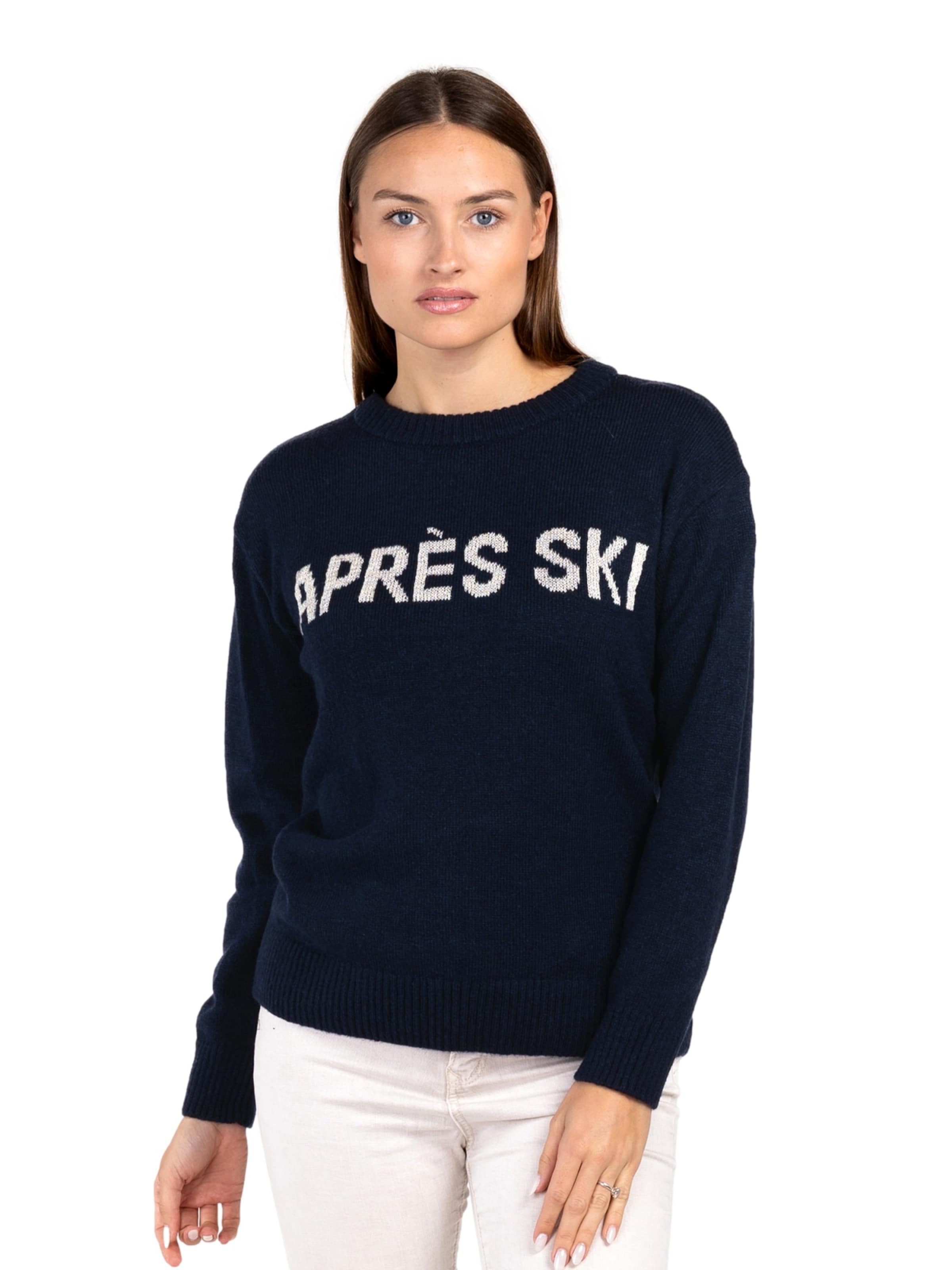 Key Largo Pullover 'APRES SKI' in Blau: Vorderseite