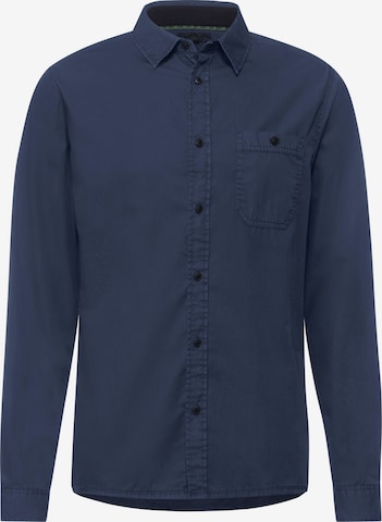 Street One MEN Regular fit Button Up Shirt in Blue: front