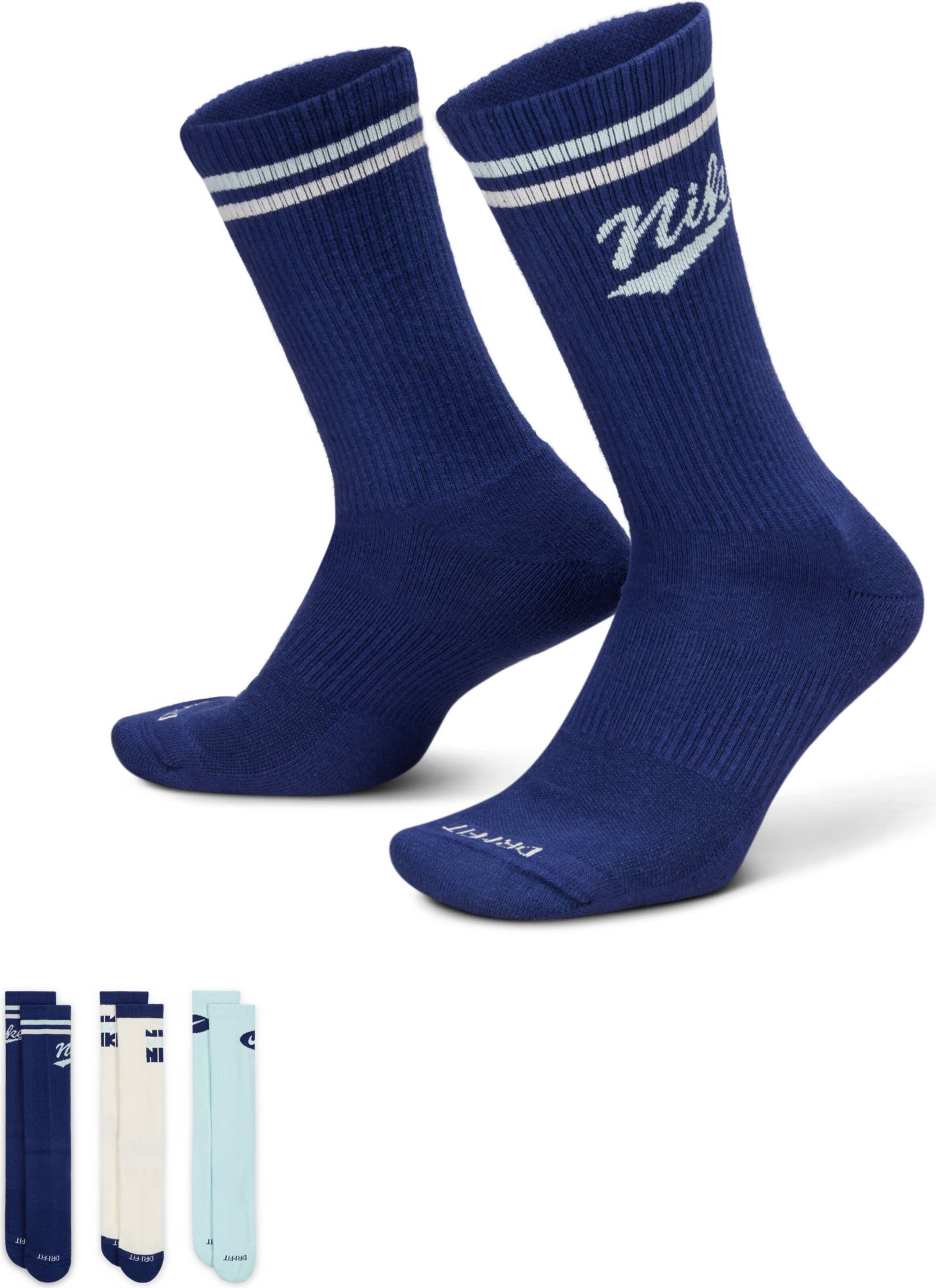 Nike Sportswear Athletic Socks in Blue: front