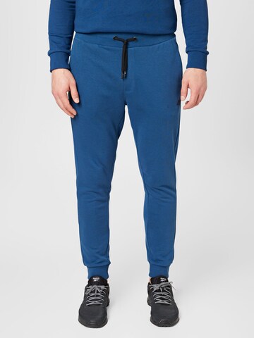 4F Tapered Workout Pants in Blue: front