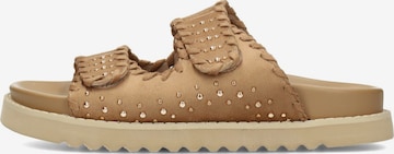 Sandales à lanières 'Gaby' POSH by Poelman en beige : devant