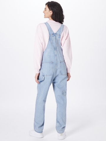 Monki Regular Tuinbroek jeans in Blauw