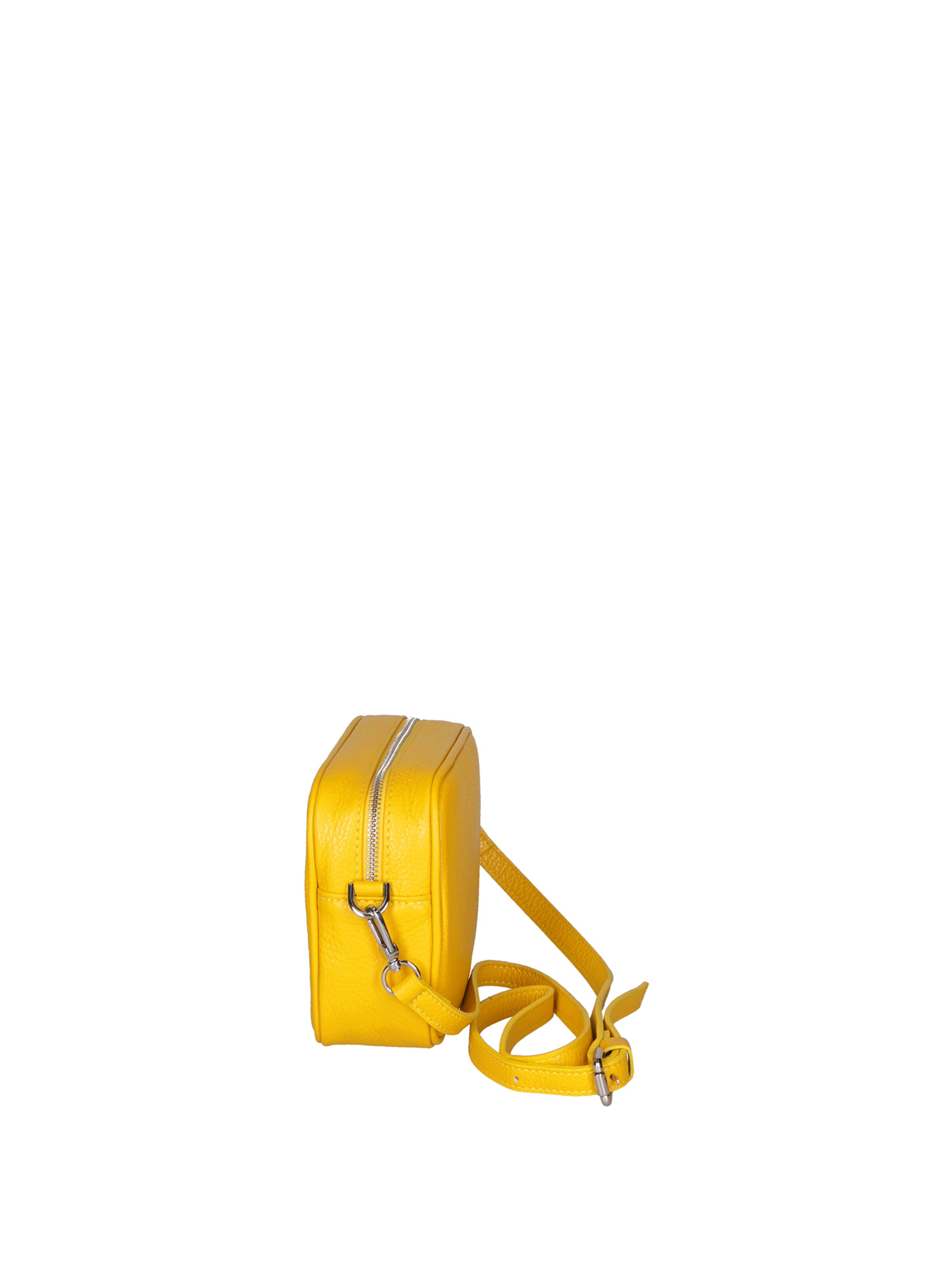 Borsa a tracolla 'Borsa a Tracolla Donna Pelle Virginia Rhinè Zip' di Virginia Rhinè in giallo