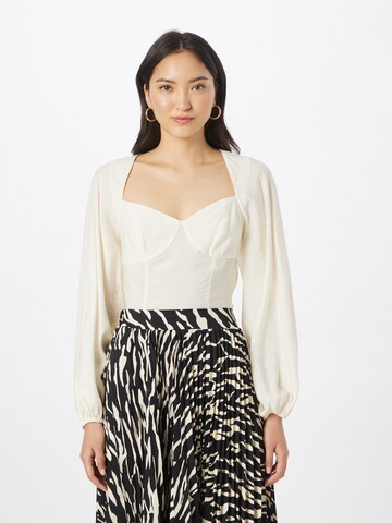 Gina Tricot Blouse 'Theresa' in Wit: voorkant