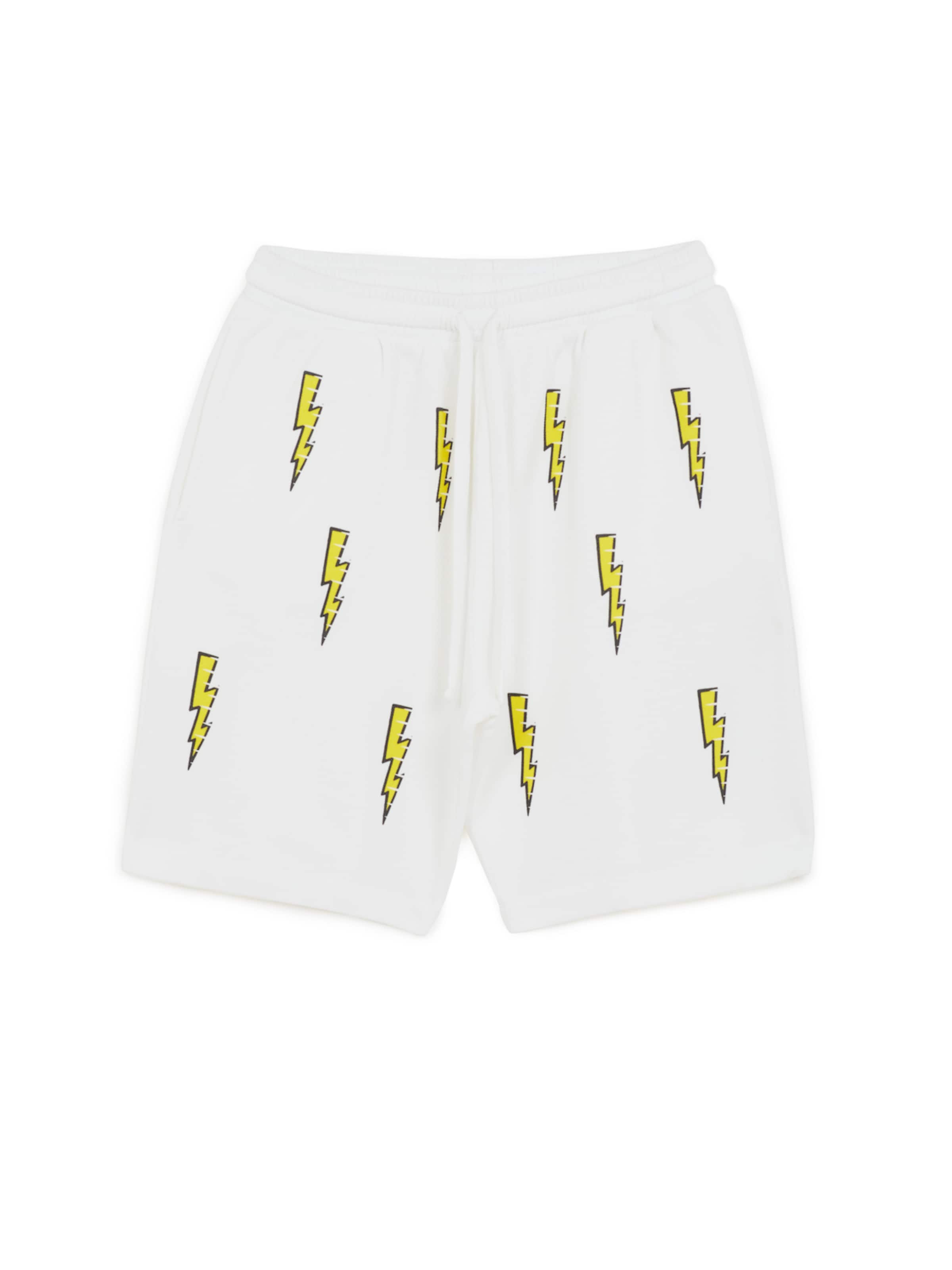 The Rad Black Kids - Loosefit Pantalón 'Speed Bolt Shorts' en blanco: frente