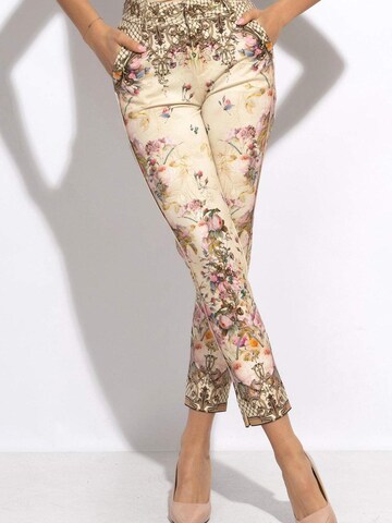 JIORO Slimfit Hose 'BAROQUE FLOWERS' in 