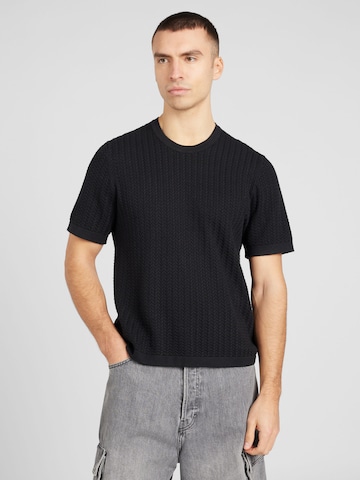 Pull-over Abercrombie & Fitch en noir : devant