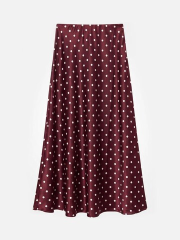TorWeit Skirt 'Women's Polka Dot Elastic Waist Maxi Skirt' in Red: front