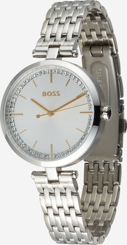 BOSS Black Analog Watch in Silver: front