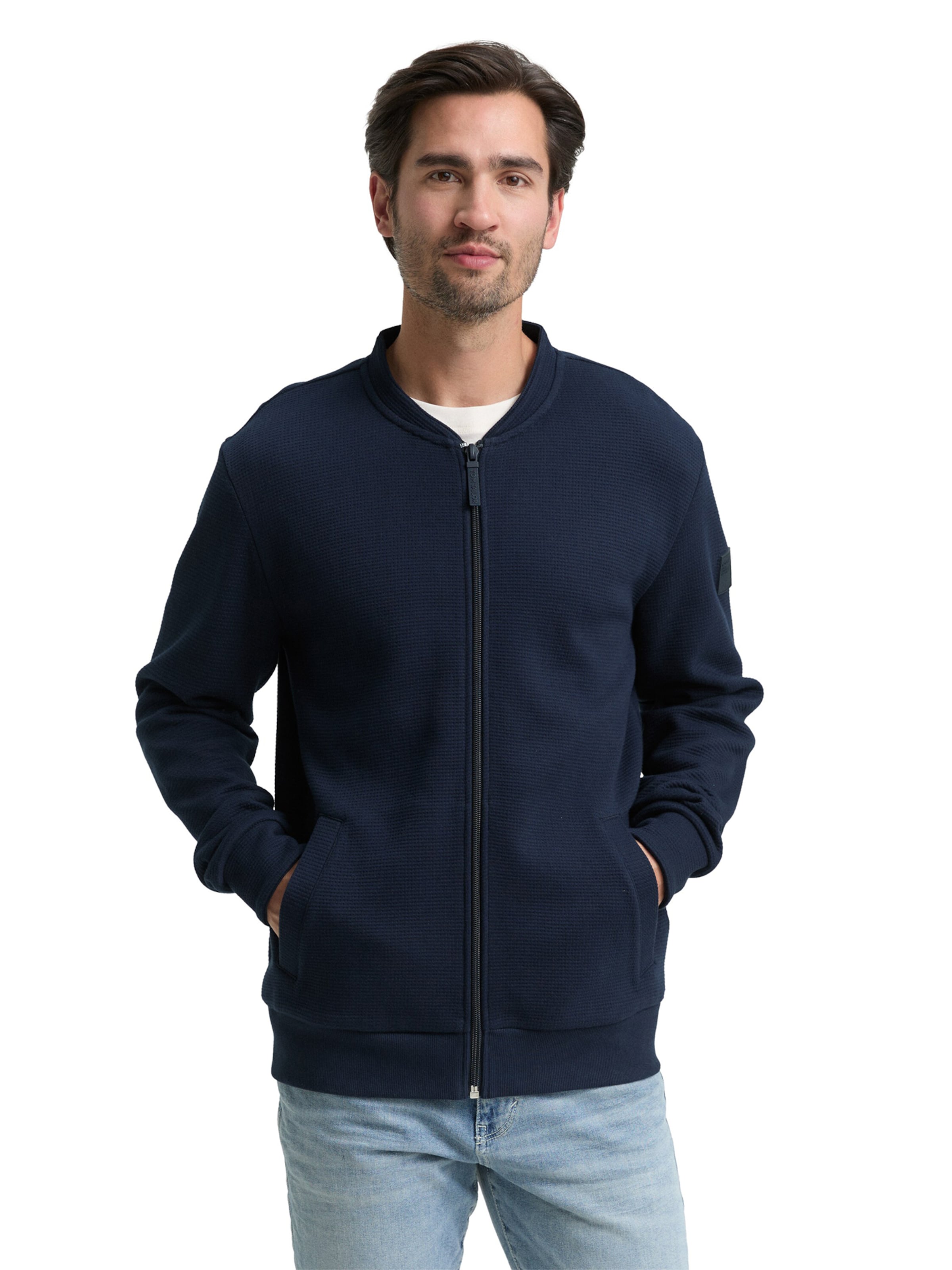 TOM TAILOR Sweatjacke in Blau: Vorderseite