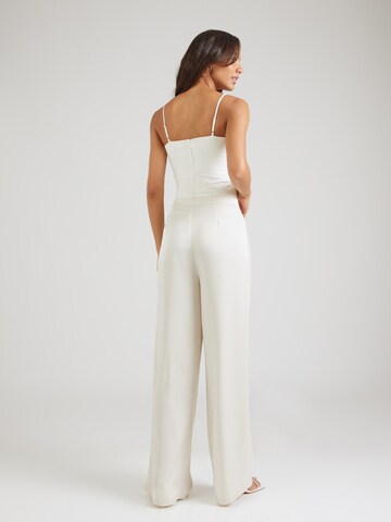 Wide leg Pantaloni con pieghe di millane in beige