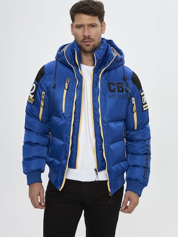 CIPO & BAXX Winterjas in Blauw: voorkant
